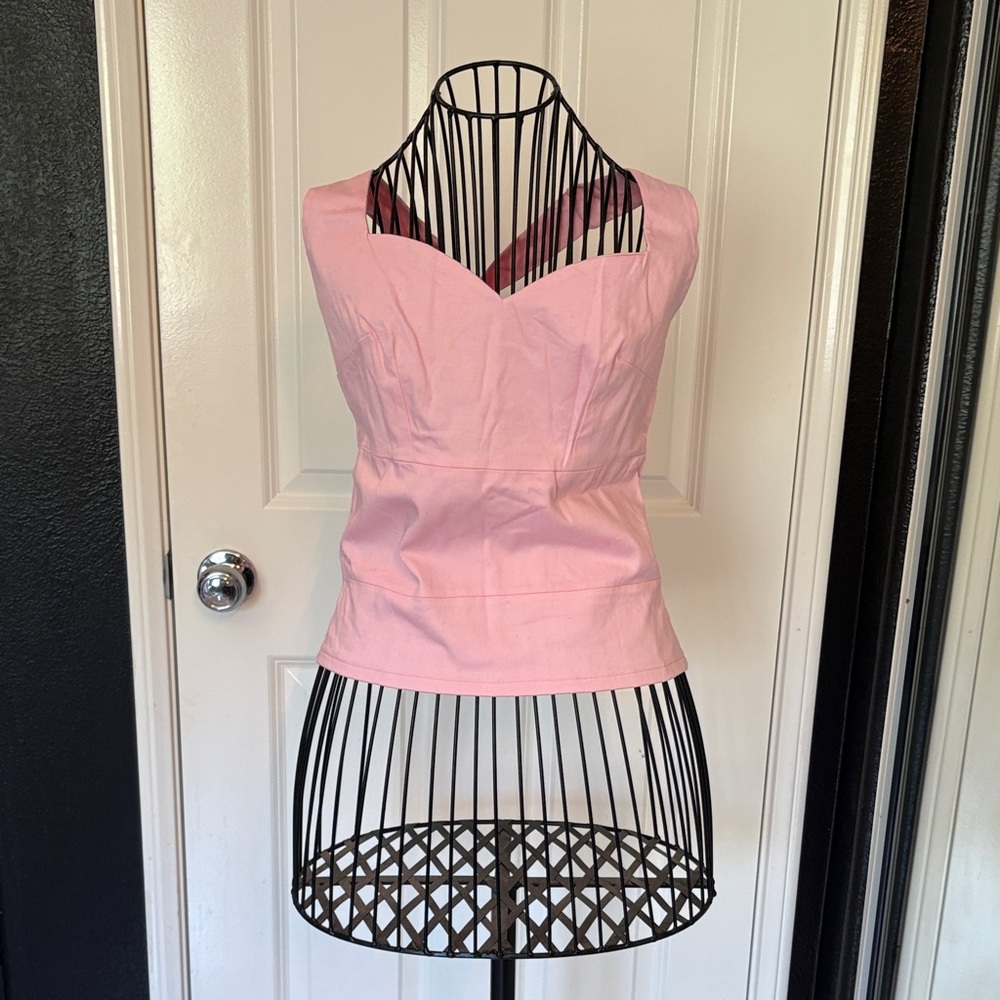 Pink rockabilly, pinup violets in may Tank Topped sexy, fitted